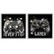 Stupell Industries Never Stop Modern Gamer 2pc Framed Giclee Wall Art Set Design by Kim Allen